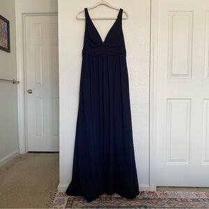 Elegant Navy Blue Maxi Dress